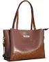 Carrylux Women's Croco Pattern Large Capacity Tote Bag - Image 4