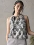Canoopi Print Halter Neck Ethnic Cotton Top