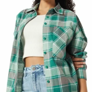 Myntra Women's Checked Oversized Shirt